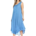 thumbnail image 3 of Sakkas Everyday Essentials Caftan Tank Dress / Cover Up - Blue - One Size, 3 of 5