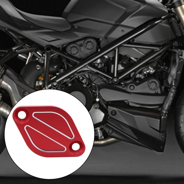 Tapas de filtro de aceite de motor, cubierta decorativa, ajuste protector para DUCATI V4 / S / R Streetfighter V4 / S Superleggera V4 - rojo Soledad Cubierta decorativa de aceite