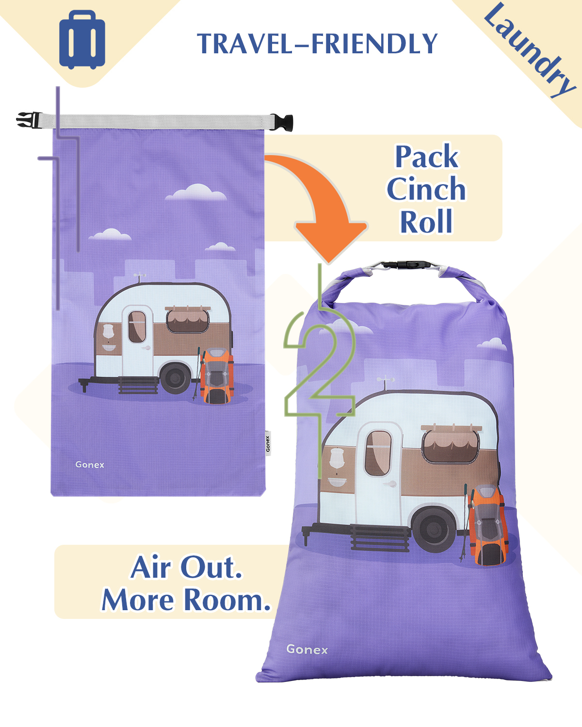 Gonex Compression Packing Cubes, 6-Set photo 6