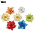 thumbnail image 5 of Christmas Flowers Poinsettia Simulation Xmas Decoration 10Pcs 9Cm Home, 5 of 5