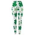 thumbnail image 5 of BOOMILK Leggings for Women St. Patrick's Day Shamrock Print Trendy High Waist Workout Leggings Slim Stretch Yoga Pants Green, 5 of 7