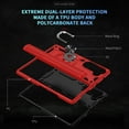 thumbnail image 4 of Dteck for Galaxy Z Fold 6 Case with Screen Protector, Hinge Protection Case with Rotating Ring Magnetic Kickstand, Hybrid Shockproof Rugged Case for Samsung Galaxy Z Fold 6 5G,Red, 4 of 7