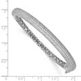 thumbnail image 2 of Sterling Silver Pavé Rhodium-plated 283 Stone CZ Bangle, 2 of 2