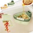 thumbnail image 1 of Cesta de almacenamiento de ventosa del fregadero de la cocina - Colador de desagüe en la esquina, colador de plástico colgante, filtro plegable de residuos alimentarios, malla, naranja/verde, 1 of 6