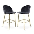 thumbnail image 1 of Sillas Altas Zurich Mirel Banco Desayunador Tapizado con Asiento Suave 2 Piezas Gris, 1 of 6