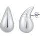 thumbnail image 1 of Pendientes de aro de oro grueso para mujer, aros abiertos huecos con forma de gota de agua, pendientes hipoalergénicos chapados en oro, joyería de moda para mujeres y niñas, plata, 1 of 6