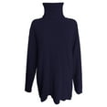 thumbnail image 6 of Blue Sweatshirt for Women's 2023 Winter Sweaters Oversized Turtleneck Long Sleeve Chunky Knitted Tunic Pullover Tops Women Fall Clothes, 6 of 6