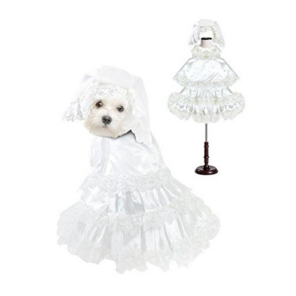 Dog Costume White WEDDING DRESS COSTUMES Dress Your Dogs As Brides(Size