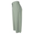 thumbnail image 2 of Ma Croix Womens Everyday Linen Pants Capri Casual Wide Leg Loose FIt High Waist Crop Trousers, 2 of 5