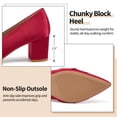 thumbnail image 5 of Ecetana Women's Chunky Heel Pumps Pointed Toe Bow Knot Heel Dress Shoes for Wedding Party Daily, 5 of 6