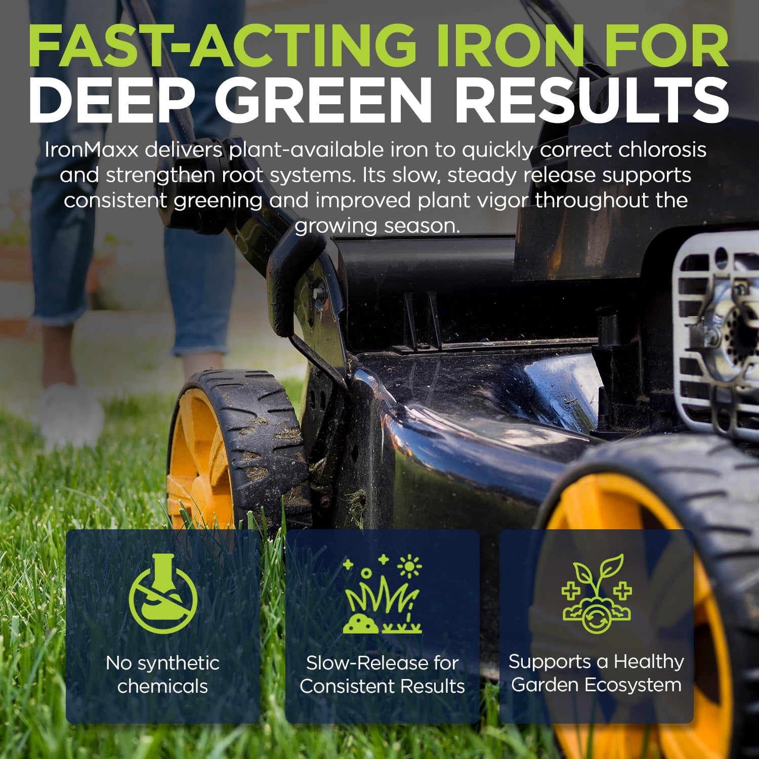 Supply Solutions IronMaxx Granular Fertilizer - All Purpose Plant Food with Iron and Sulfur, Slow Release Garden Fertilizer for Lawn, Vegetables, Flowers & Trees, Outdoor Plant Fertilizer (10 Pounds)