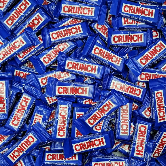Crunch Snack Size Chocolate Bar - Creamy Milk Chocolate and Crisped Rice - Individually wrapped Snack Size Crunch Candy bars  Bulk Pack 2 Pound