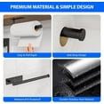 thumbnail image 3 of Paper Towel Holder Under Cabinet, Self-Adhesive,No Drilling, Stainless Steel, Wall-Mounted for Kitchen and Bathroom, Easy Install, Durable, Space-Saving, Ideal for Home, RV (Black, 1 Pack), 3 of 14
