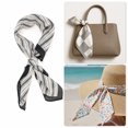 thumbnail image 5 of Unique Bargains 1 Pc Head Scarves Bandana Stripe Neck Scarf Black White, 5 of 5