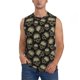 thumbnail image 1 of Fotbe funny Retro Skull Men's Camiseta sin Mangas Estampada para Hombres, Playera Casual para Gimnasio, Entrenamiento, Playa-Small, 1 of 7