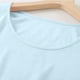 thumbnail image 5 of Pijama de manga corta con cuello redondo y color liso para mujer, ropa de casa, camisón corto de algodón para mujer, 5 of 6