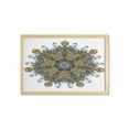 thumbnail image 1 of Mandala Wall Art with Frame, Oriental Flower Pattern Several Exquisite Colors Cultural Bohemian, Printed Fabric Poster for Bathroom Living Room, 35" x 23", Multicolor, by Ambesonne, 1 of 2