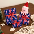 thumbnail image 5 of Ocean Christmas Wrapping Paper - Mini Roll - 17 Inch x 16.5 Feet - Jellyfish with Snowflake Wrapping Paper for Christmas Holiday, Party Celebration, 5 of 14