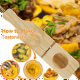 thumbnail image 4 of Wooden Tostonera Plantain Banana Smasher Maker Tostones with Handle, 4 of 6