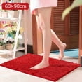 thumbnail image 2 of Jierger Bright Red Bathroom Carpet Won't Slip Bathroom Mat Soft and Comfortable Furry Thickened Bathroom Carpet Machine Washable Reusable for Shower, Bedroom and Kitchen, 2 of 9