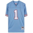 thumbnail image 2 of Warren Moon Houston Oilers Autographed Mitchell & Ness Blue Replica Jersey with Career Achievements Inscriptions - Limited Edition #12 of 12 - Fanatics Authentic Certified, 2 of 5