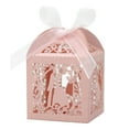 thumbnail image 6 of 50 Pack Wedding Favor Boxes with Ribbon Candy Gift Boxes for Wedding Adornments Peach, 6 of 9