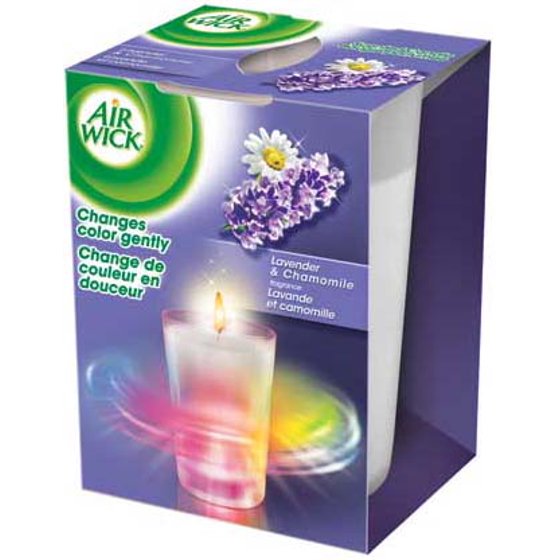 Air Wick Color Changing Scented Candle, Lavender and Chamomile, 4.23
