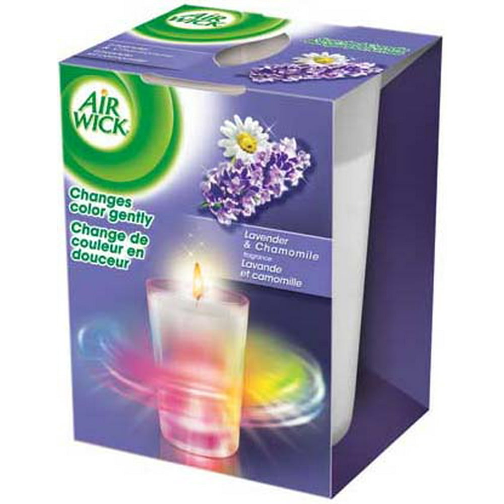 Air Wick Lavender & Chamomile Color Changing Scented Candle, 4.23 Oz