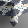 thumbnail image 3 of Black Cute Hedgehog Pattern Rectangle Tablecloth 60"x84",Waterproof Polyester Rectangle Table Cloth, Wipeable Spillproof Polyester Tablecloth for Dining, Camping, Indoor and Outdoor, 3 of 5