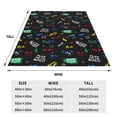 thumbnail image 3 of Bixox Fleece Blanket Gamepads Pattern Super Soft Double-Sided Microfiber Flannel Blanket for Sofa, Bed, Couch,Suitable for All Seasons - 50"x40", 3 of 5