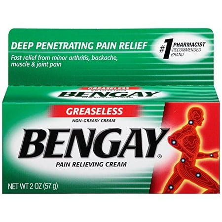 Bengay Pain Relieving Cream, Greaseless-2 oz