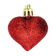 thumbnail image 3 of 24 PCS Pink Heart Ornaments - 3 Different Finishes Heart Shaped Hanging Decor for Valentine's Day, Wedding, Mother's Day, Anniversary, Christmas Tree & Party, 3 of 9