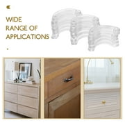 WHAMVOX 20pcs Non Slip Plastic Drawer Stop Dresser Drawer Anti-Slip Stopper with Screws Replacement Dresser Stopper for Furniture Chest Bottom Repair Tool