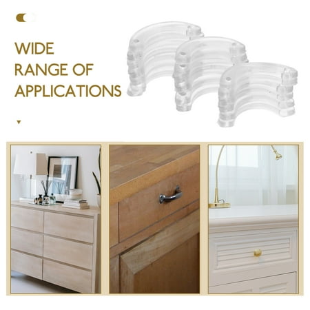 WHAMVOX 20pcs Non Slip Plastic Drawer Stop Dresser Drawer Anti-Slip Stopper with Screws Replacement Dresser Stopper for Furniture Chest Bottom Repair Tool