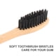 thumbnail image 3 of EeaseMX Cepillo de dientes ROSENICE de 5 piezas con mango de bambú, de madera natural, ecológico, con cerdas negras., 3 of 7