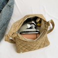 thumbnail image 4 of Women Quilted Shoulder Bag Soft Puffer Tote Bag Flap Messenger Bag Commuting Bag, 4 of 9