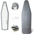 thumbnail image 3 of Ironing Board Cover 20 x 60, Made in Italy. Pro Grip Pad Covers w/3 Fastener Straps & Pull Bungee Cord - Durable Scorch & Stain Resistant Padded Layers, Heat Reflective AlumiTek PRO Top Coat, 3 of 10
