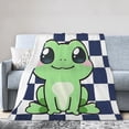 thumbnail image 3 of Kawaii Frog Throw Blanket for Couch 60x50, 3 of 6
