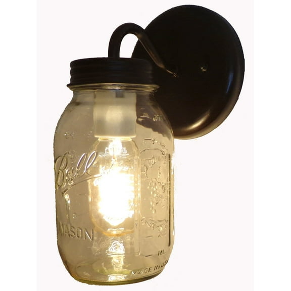 Mason Jar Wall Sconce Light