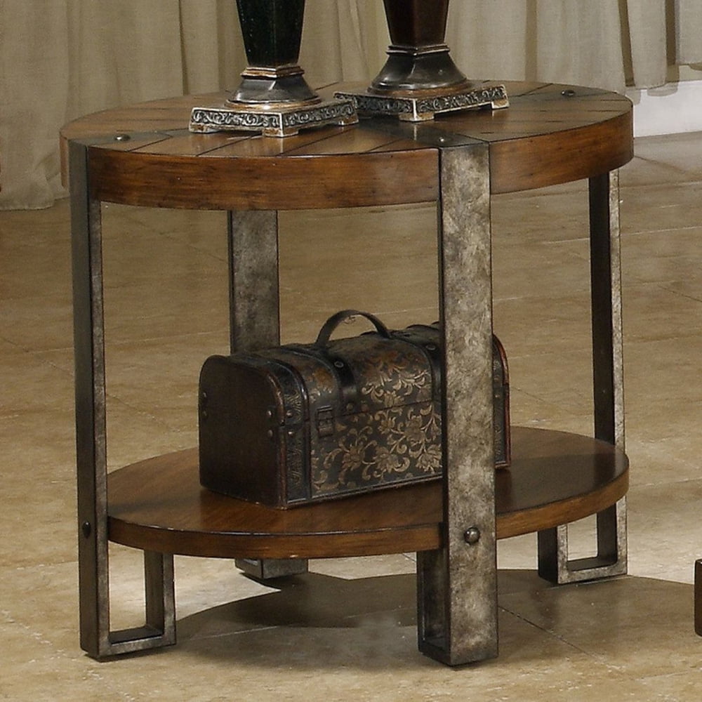 Riverside Sierra Rustic Round End Table - Walmart.com - Walmart.com