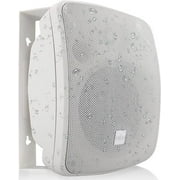 Pyle Outdoor Patio Speaker - 3.5" 2-Way Weatherproof Wall/Ceiling Mounted Dual Speaker (White)
