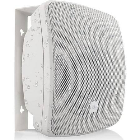 Pyle Outdoor Patio Speaker - 3.5" 2-Way Weatherproof Wall/Ceiling Mounted Dual Speaker (White)