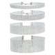thumbnail image 2 of 4x Gargantilla Collar Moda Ancho Ajustable Grueso Brillante Claro Chunky Cadena para Fancy Nupcial Declaración Accesorios de joyería Prom Girls Yinane gargantilla collar, 2 of 8