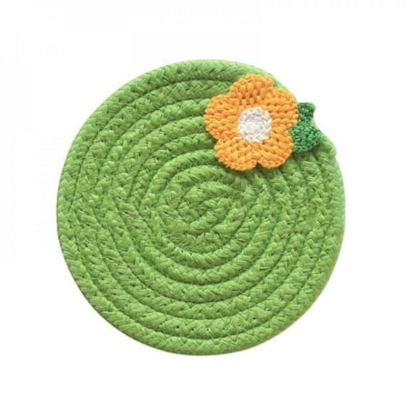 

Promotion!Woven Cotton Coasters Insulation Pad Cup Pad Cotton Wire Woven Bowl Pad