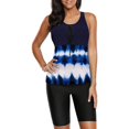 thumbnail image 1 of Maillots de Bain Tankini à Imprimé Color Block pour Femmes avec Capris de Bain s-TTTG, 1 of 6