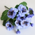 thumbnail image 3 of 6PCS Artificial Flowers Artificial Pansy Bushes Faux Plastic Flower Fake Plants Indoor Outdoor Home Garden Decoration (Pink), 3 of 5
