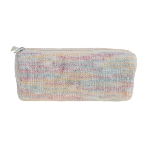 Unique Bargains 1 Pc Plush Style Drawstring Makeup Bag for Vacation Multicolor Wool