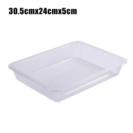 

Transparent Acrylic Trays Rectangular Tray Serving Fruit Vegetable Food Tray Anti-skid Recycled New.