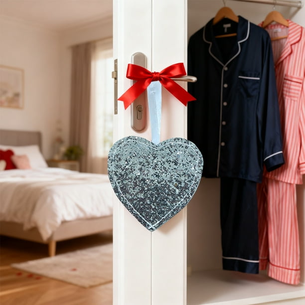 Decoraciones para el día de San Valentín, adornos para el día de San Valentín, regalos para el día de San Valentín Colgante brillante para el día de San Valentín Colgante con forma de corazón de meloc