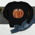 thumbnail image 6 of Yteetum Halloween Thanksgiving Sweatshirts for Women Pumpkin Print Crewneck Hoodless Sweatshirt Tops Womens Casual Halloween Pumpkin Print Round Neck Loose Fits Long Sleeve Sweatshirts Fall, 6 of 6